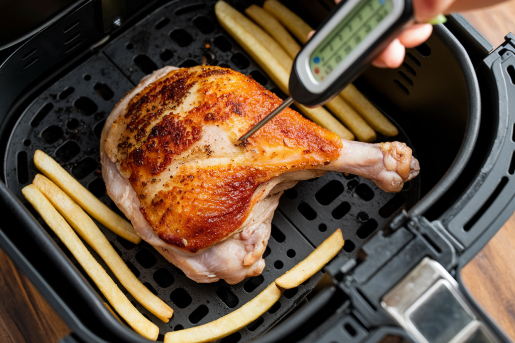 How long does it take to cook chicken leg quarters in the air fryer?