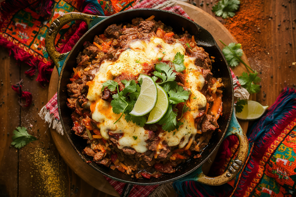 mexican beef and rice skillet