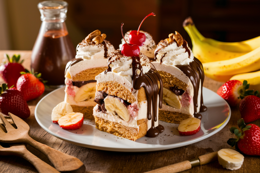 banana split cake