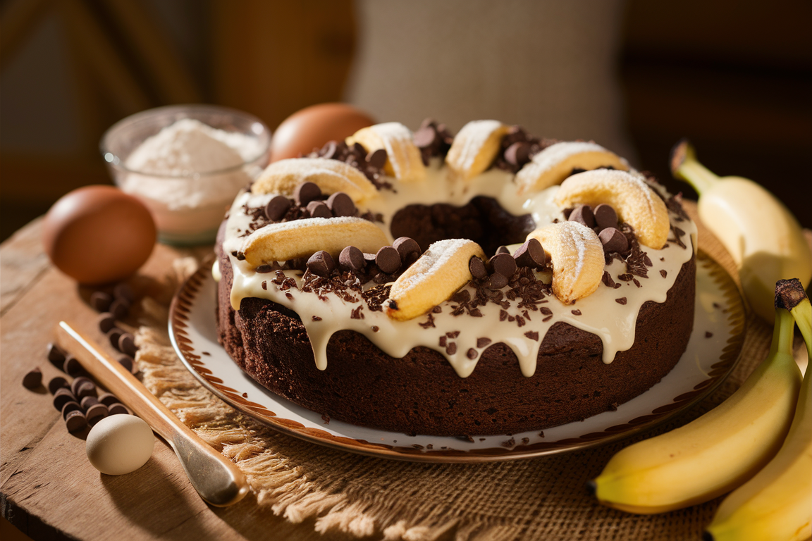 banana chocolate chip cake​