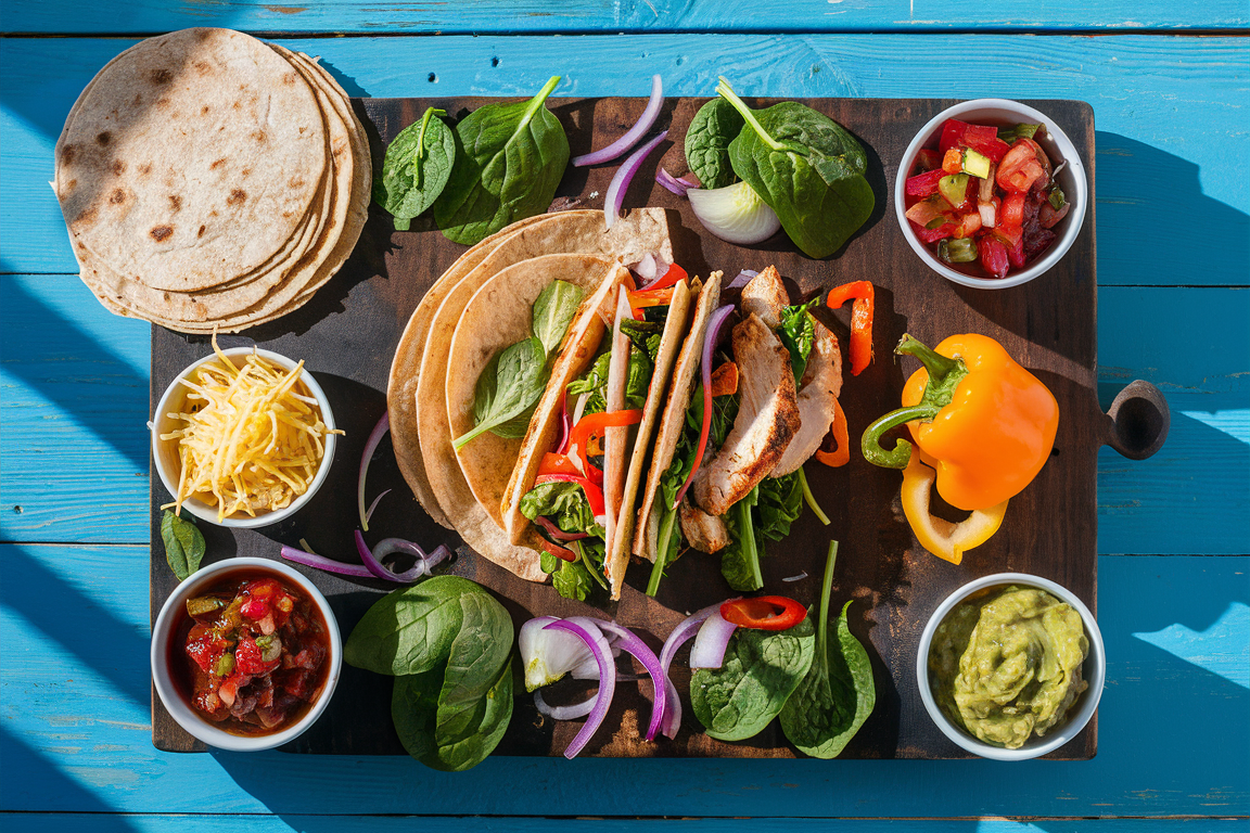 Healthy chicken quesadilla meal prep